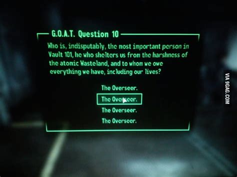 fallout 3 goat questions.